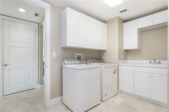 Laundry Room with service entrance