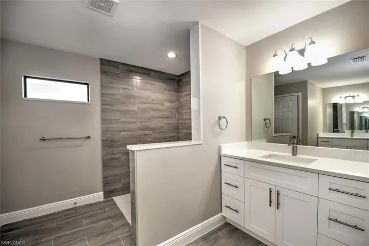 Bathroom featuring vanity