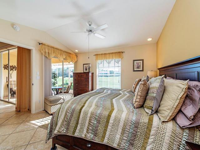 Master Bedroom with optional sliders leading to the extended lanai.
