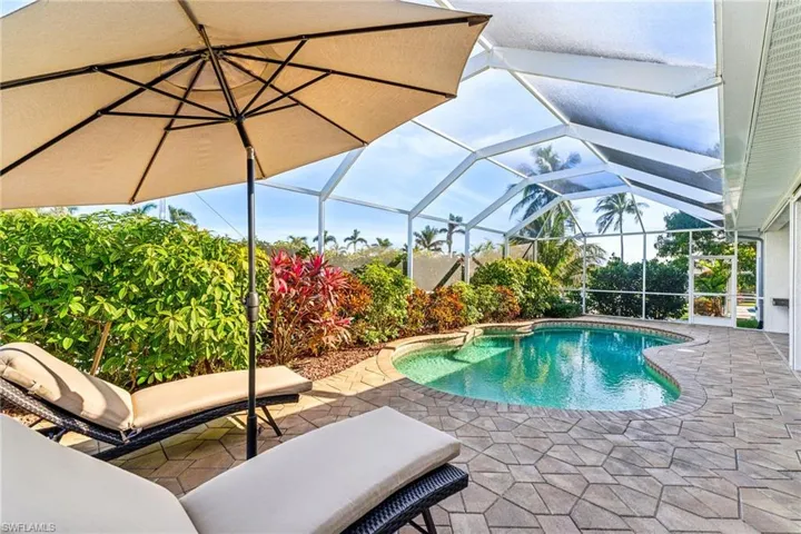 View of pool featuring a lanai and a patio area