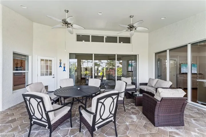View of patio / terrace featuring ceiling fan and outdoor lounge area
