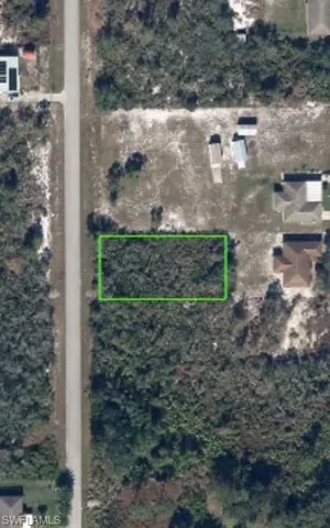 Map / location with property parcel outlined
