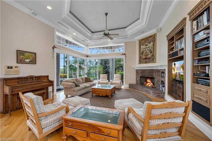 Fireplace in Family room.