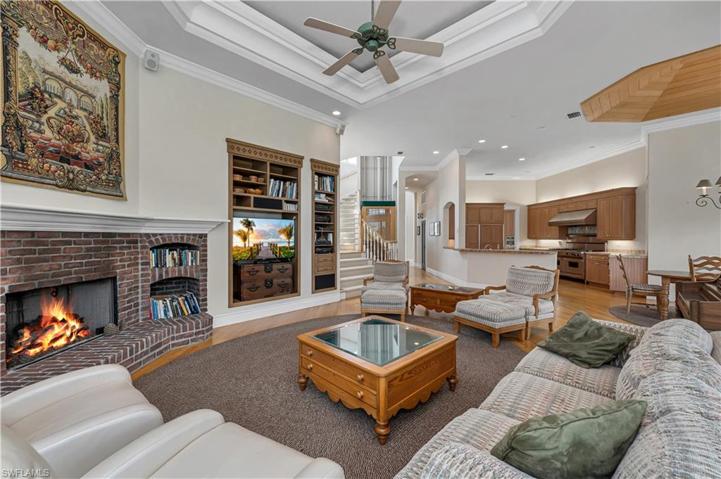 Family room open to kitchen.