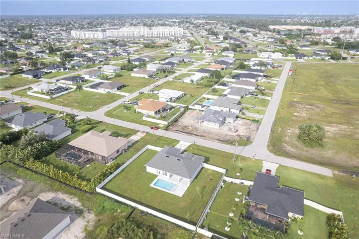 Birds eye view of property