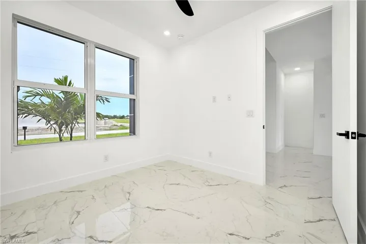 View of tiled spare room