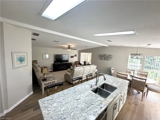 Kitchen and dining area