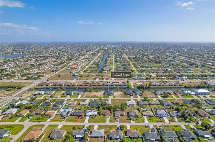 Aerial view with a residential view