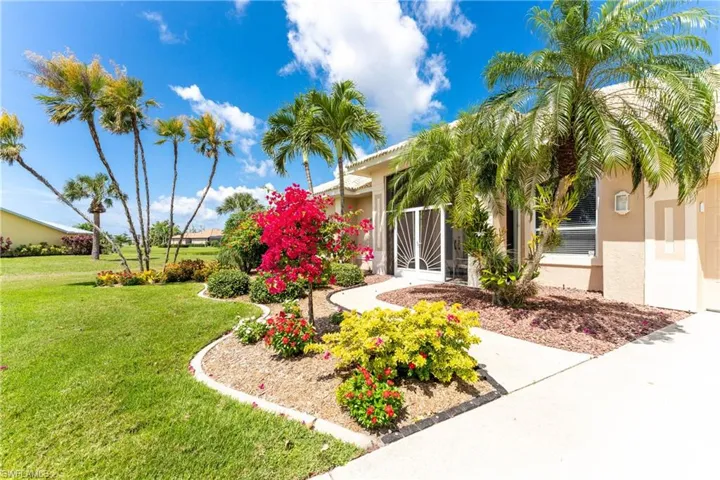 landscaped entry
