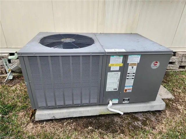 Exterior details with central AC unit