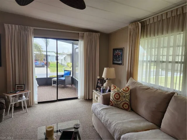 View of carpeted living room