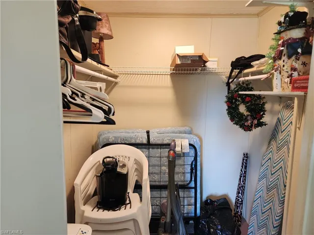 View of walk in closet