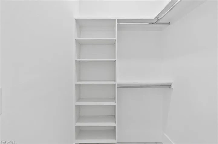 View of walk in closet