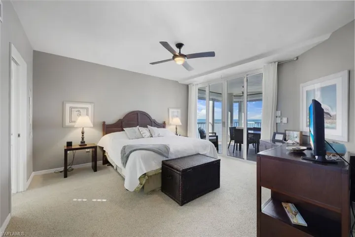 Spacious master bedroom with non stop views.