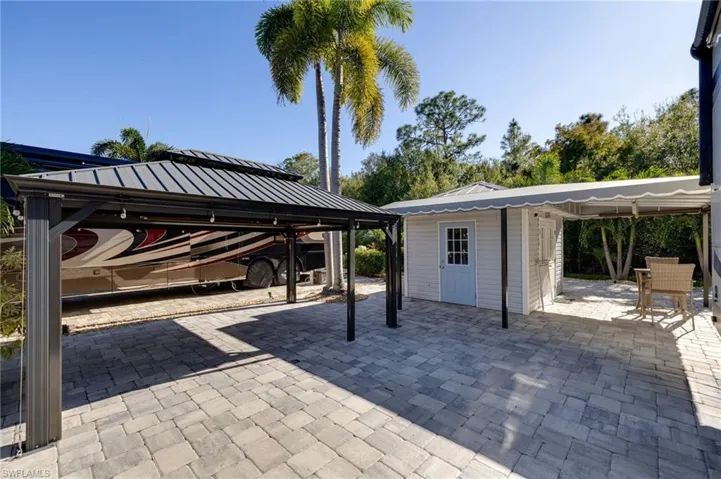 View of patio / terrace with a gazebo