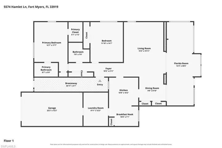 5574 Hamlet Ln, Fort Myers, Florida 33919