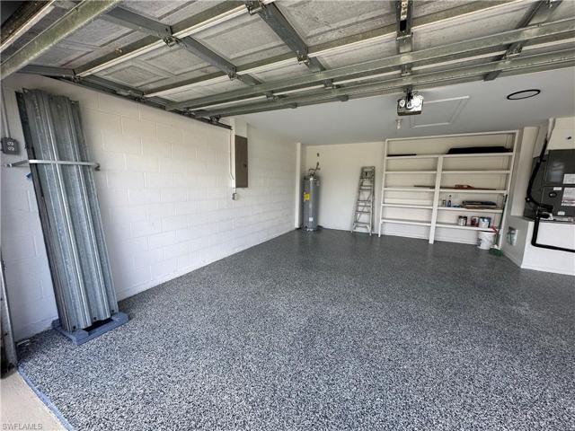 2 car garage with new epoxy paint