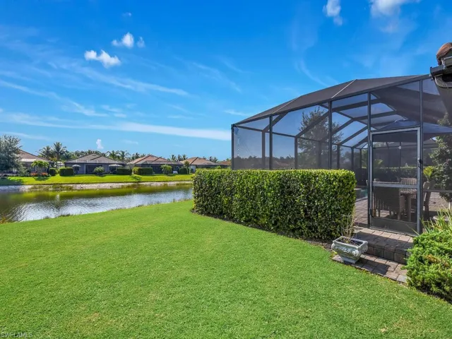 Privacy Hedge Around Pool Cage