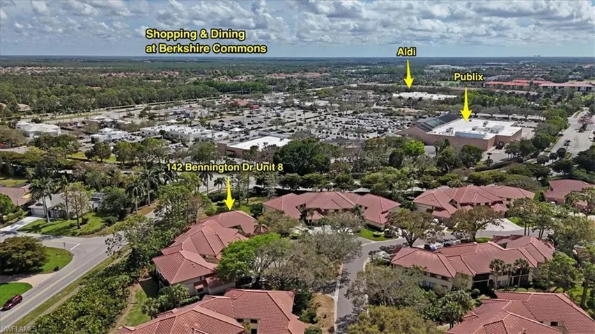 Aerial view with a residential view