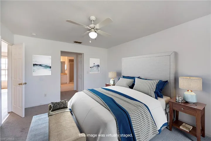 Primary Bedroom - VItually Staged
