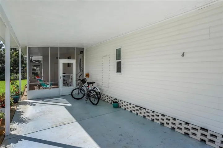 Carport for covered parking.