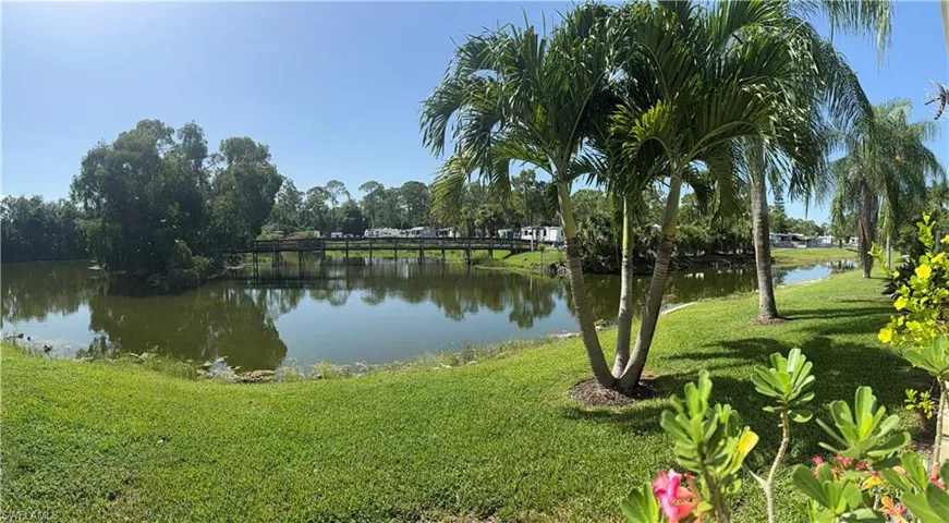 This is the view of the rear of the home. This is what you see from the comfort of the Florida room.