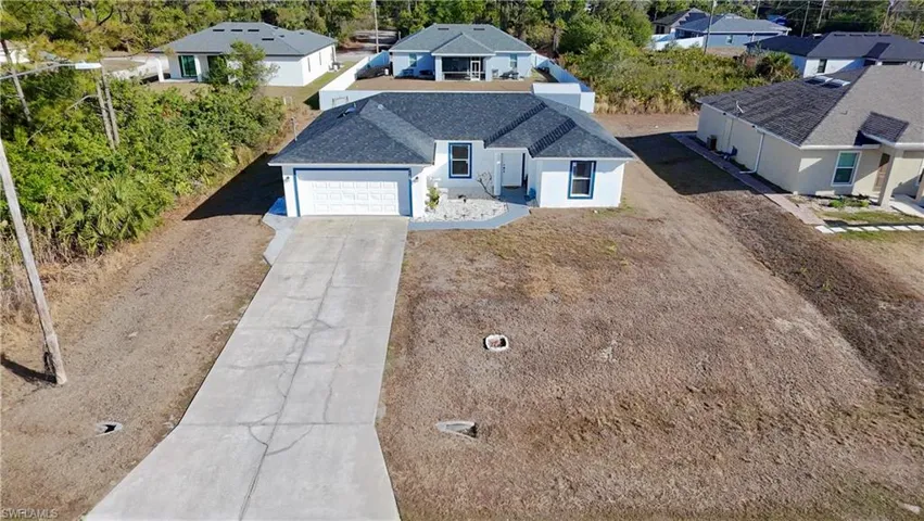 Aerial view of residential area