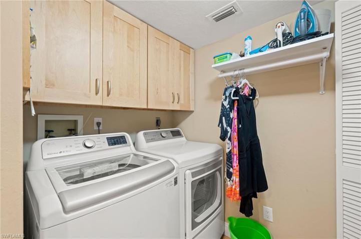 Finished Cabinetry for storage, Water heater closet