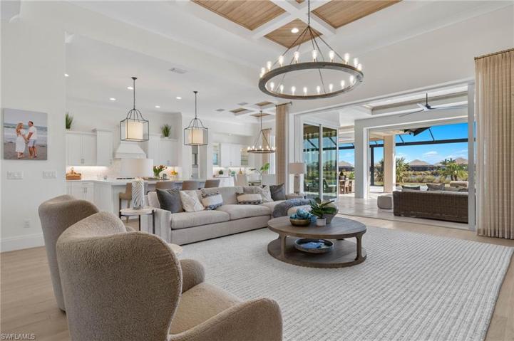 Another View Looking Out, Notice How the Kitchen Merges and Flows with both the Dining Space and Living area.