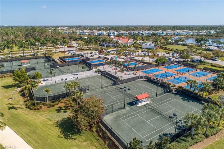 Views of the 14 Pickleball courts, and 6 tennis courts.