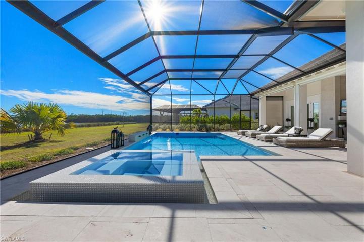 Long Views of the Spa and Pool. Note the Yard Space Beyond the Screens.