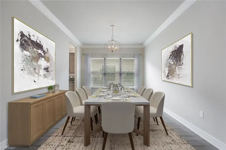 Dining Room View with AI staging