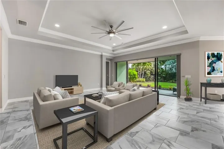 Living Room View with AI Staging