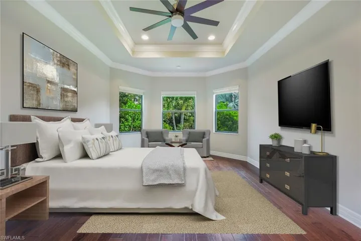 Master Bedroom View with AI Staging