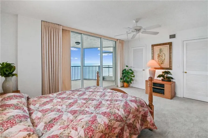 Master Bedroom featuring his&hers closets