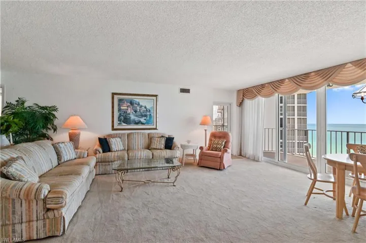 Living room with breakfast area