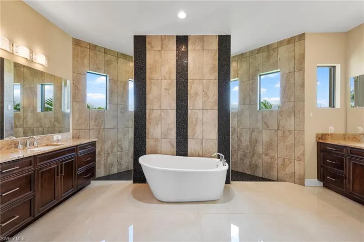 Walk-Through Shower and Soaking Tub