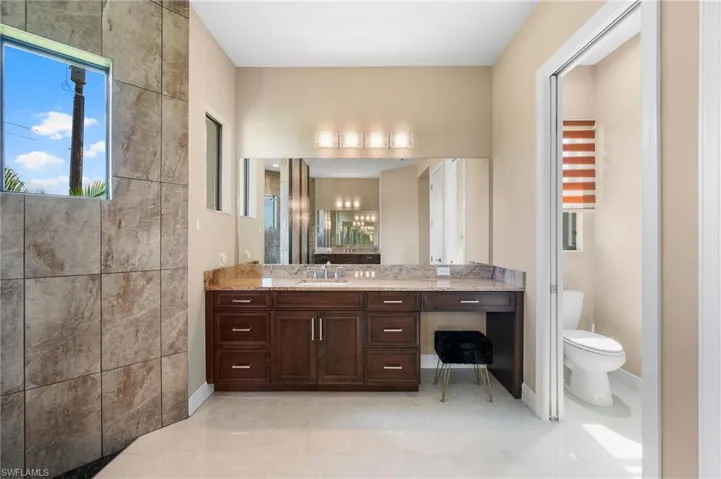 His & Her Adjacent Sinks with Vanity Area