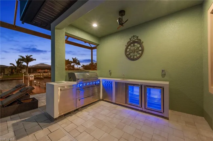 Outdoor Kitchen at Dusk