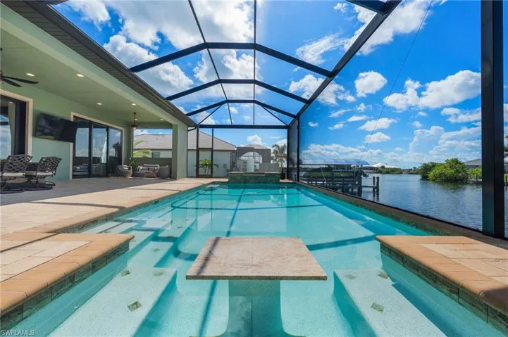 Seating in the Heated Pool