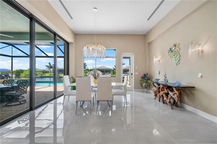 Expansive Dining Area with Water Views
