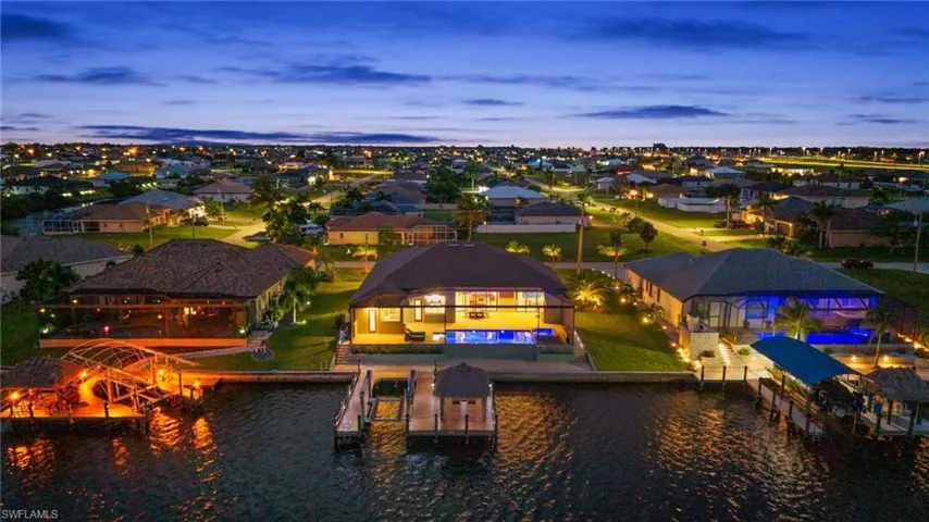 Rear Aerial View at Dusk