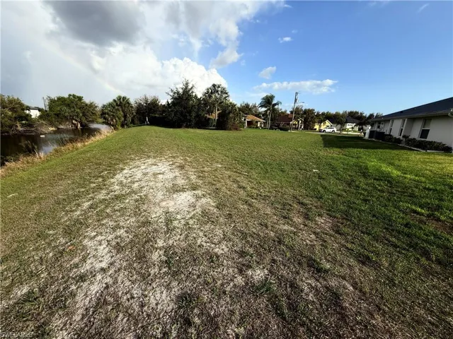 View of grassy yard
