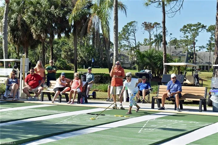 Surrounding community with shuffleboard