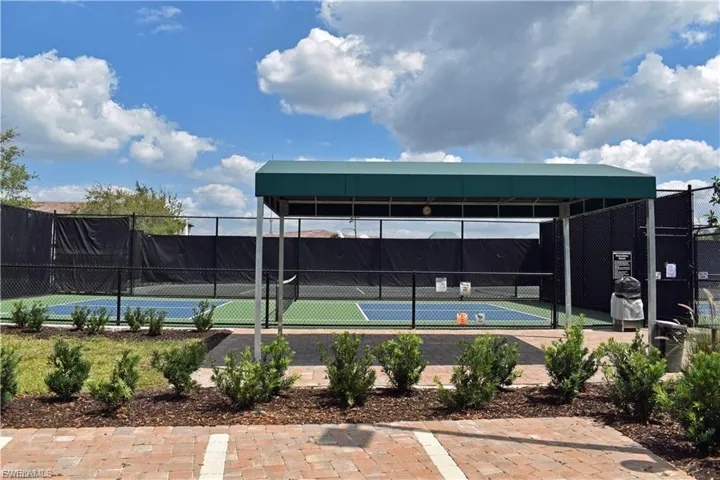View of 1 of the Pickleball courts