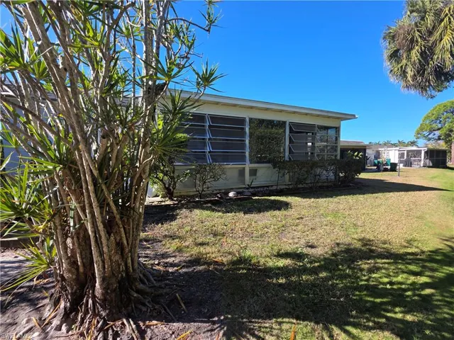 Back of house, view of glass enclosure