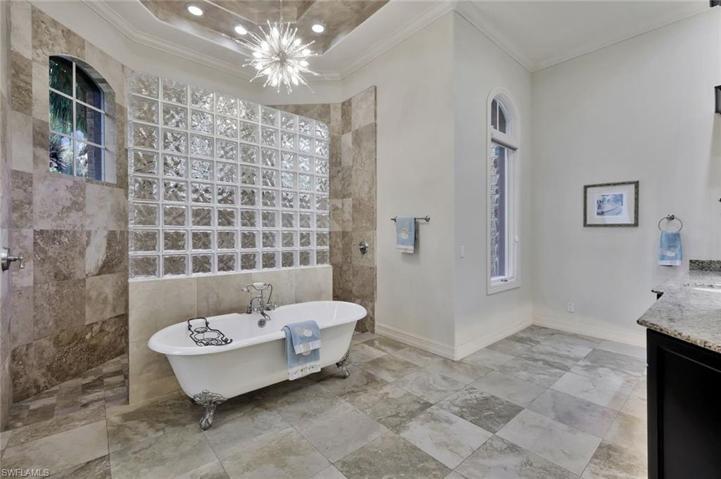 Walk-Through Shower & Claw Foot Tub