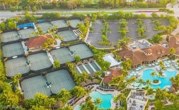 Birds eye view of tennis Courts