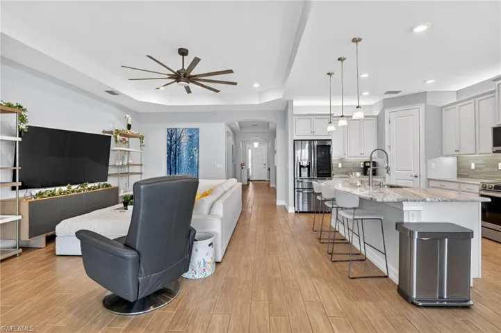 Kitchen Over looking Living Room