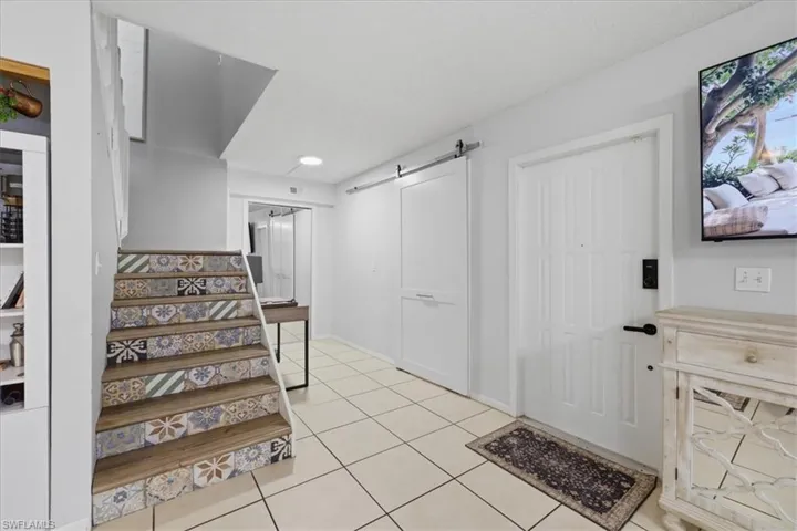 stairs and  downstairs Den
